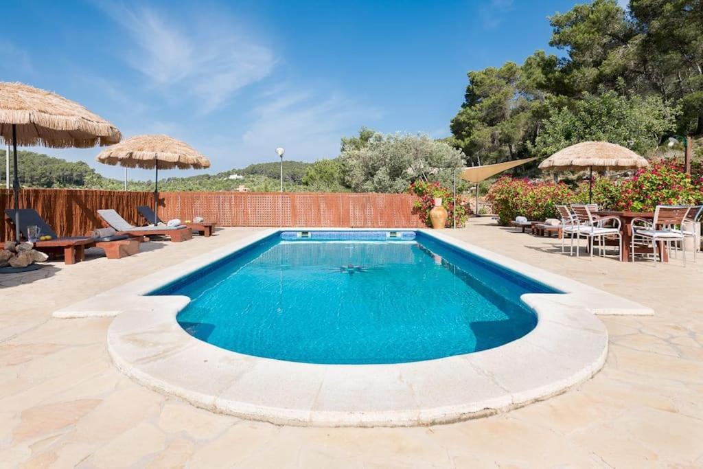 Casa Can Lluc Con Piscina, Jardin Y Vista Al Campo Sant Miquel de Balansat Екстериор снимка